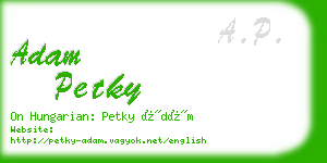 adam petky business card